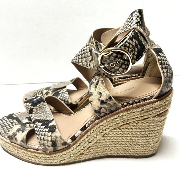 Banana Republic snake skin and leather wedges - Picture 4 of 6